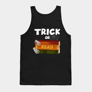 Trick or Read Librarian Book Lover Halloween Tank Top